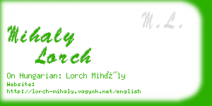 mihaly lorch business card